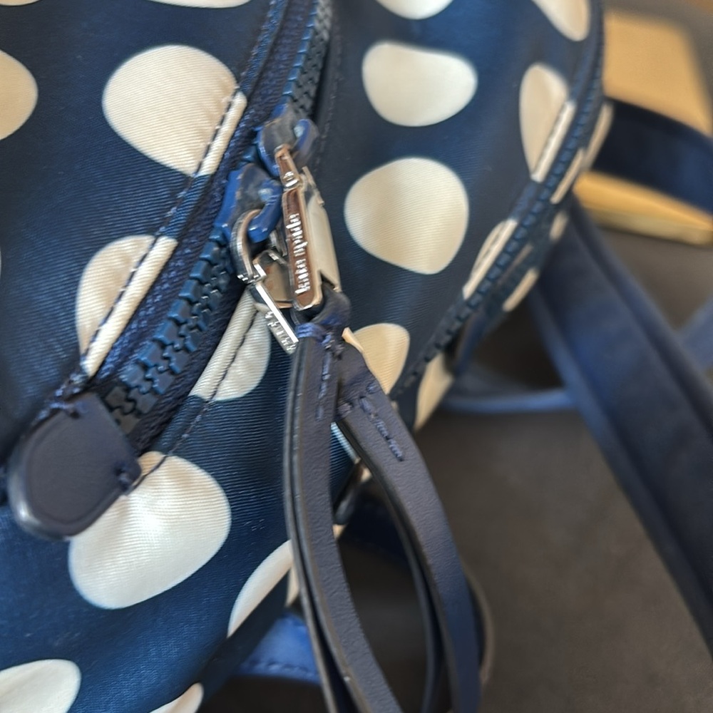 Kate Spade Navy and White Polka Dot Backpack - Picture 6 of 13